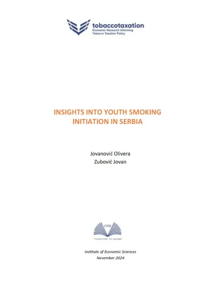 Cover of: Insights into Youth Smoking Initiation in Serbia