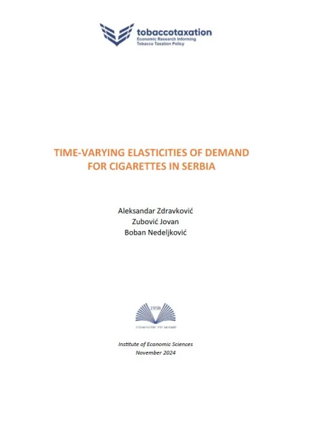 Cover of: Time-varying elasticities of demand for cigarettes in Serbia